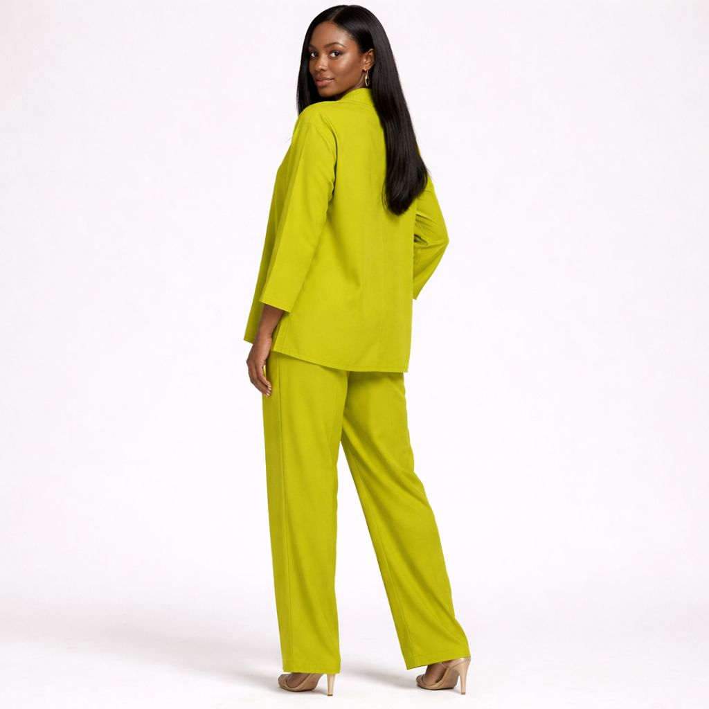 Women Lime Green Two Piece Relaxed Fit Outfit Set